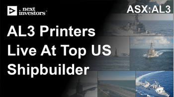 AL3's first 3D printing systems operational at the USA's largest military shipbuilder - Four more systems to come for $9.9M