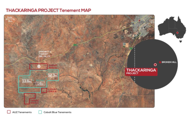 Thackaringa tenement map