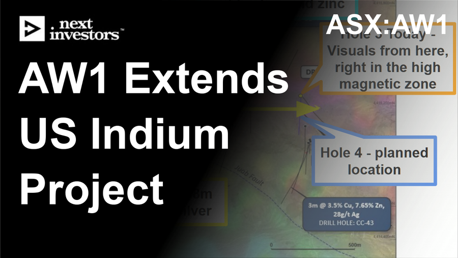 AW1 extends the USA's biggest indium project across ~1.6km
