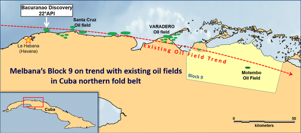 May's Block 9 is on trend with existing oil fields.