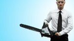 businessman chainsaw
