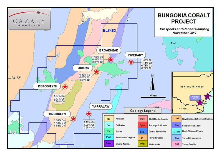 Cazaly resources exploration targets