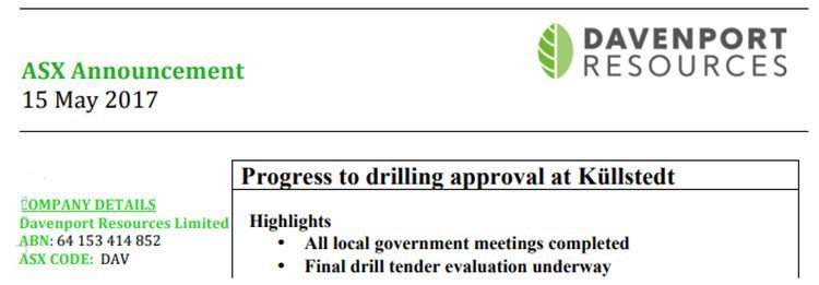 Kullstedt drilling approval