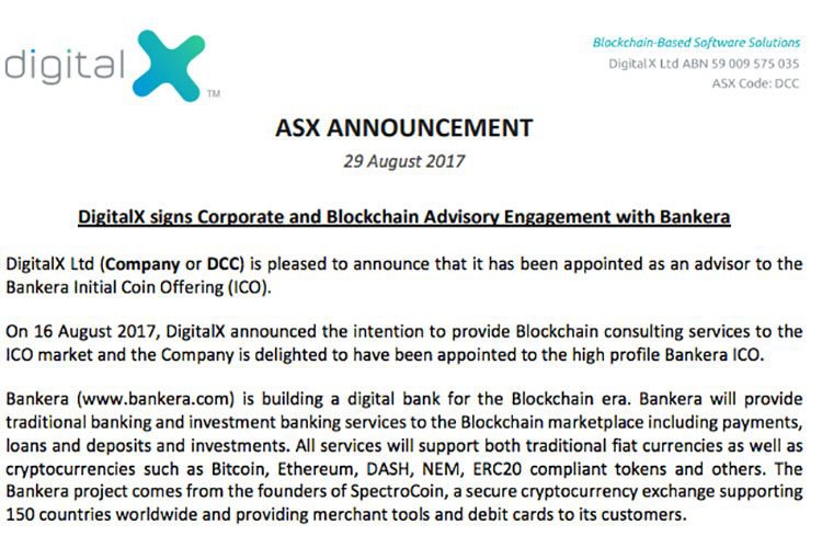 DigitalX Bankera deal