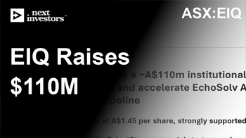EIQ raises $110M from "Australian and Institutional investors"