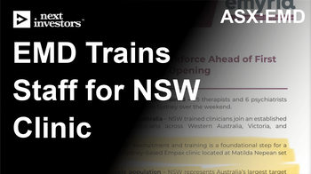EMD trains staff training ahead of NSW clinic opening in Q3-2026