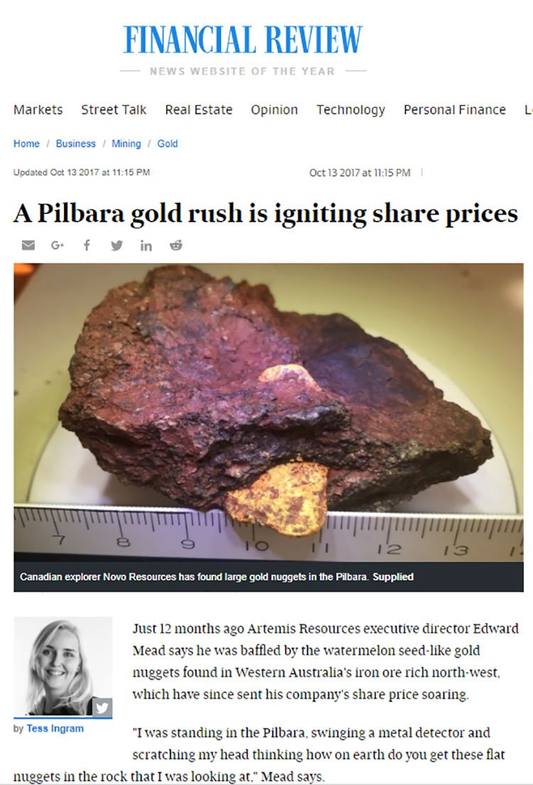 Pilbara gold nugget