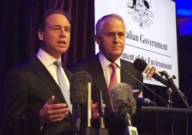 Greg Hunt with Malcolm Turnbull
