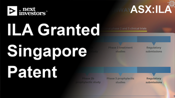 ILA granted Singapore patent for Dengue drug - exclusivity running through to 2034