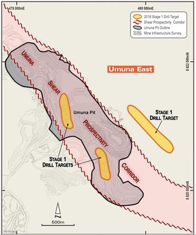 Misima gold project drill targets