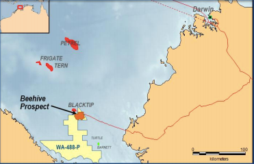 Location of the Beehive prospect