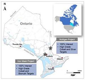 Meteoric resources Ontario holdings