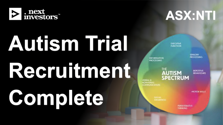 NTI completes autism trial recruitment, two catalyst early next