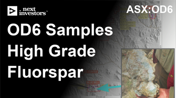 OD6 samples high grade critical mineral - fluorspar - at US project in Nevada