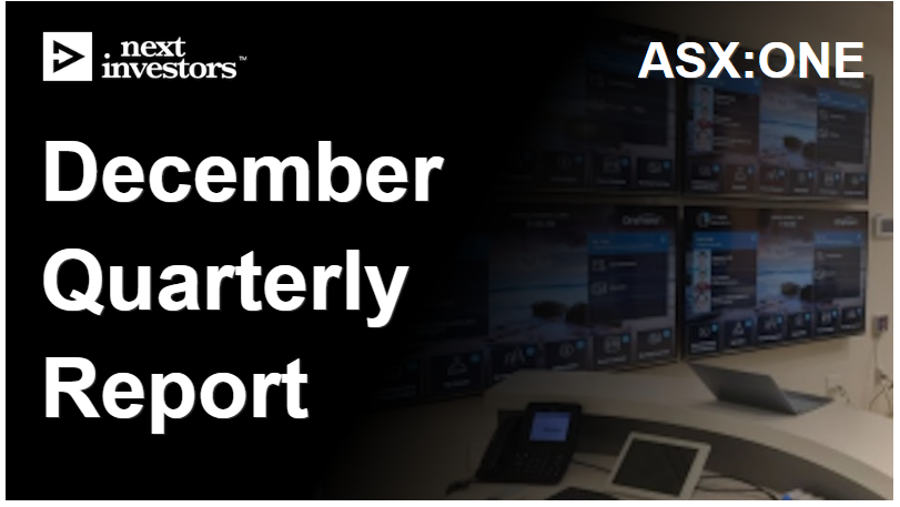 ONE Quarterly update