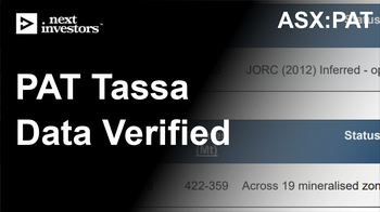 PAT confirms silver project’s Tassa data is reliable as progress toward drill program advances