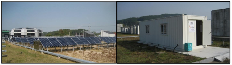 20kW solar PV integrated with two 25kW V-KOR battery and the electricity grid in a field test site at Seosan-si in Korea.