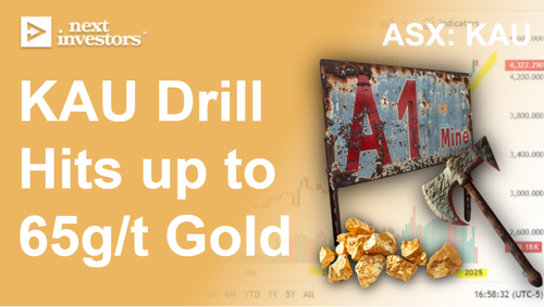 KAU: drill hits up to 65g/t gold. Gold in Aussie dollars at record levels. KAU can quickly mine and sell the gold.