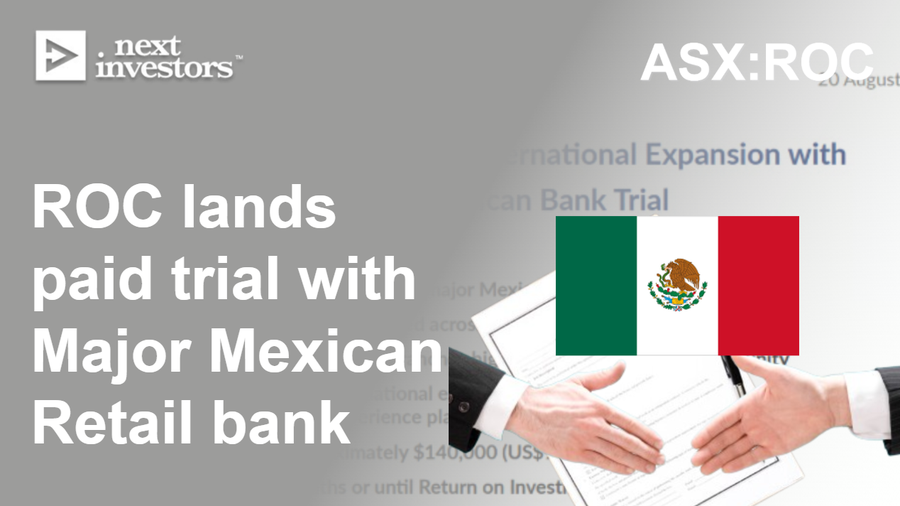 ROC: Second Major Bank in two weeks... this one is overseas validating ...