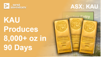 KAU produces 8,115 ounces in 90 days as gold hits new all time highs… plus blue sky gold drilling results any day now.