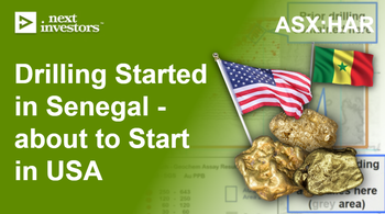 HAR gold drilling: Started in Senegal, about to start in the USA. Gold up 3% in the last 18 hours…
