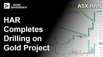 HAR completes drilling on gold project - assay results coming next month