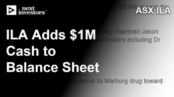 ILA adds $1M cash to its balance sheet
