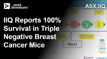 IIQ shows 100% survival rate and tumour reduction for Triple Negative Breast Cancer in mice models