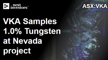 VKA bulk samples return 1.3% tungsten from US asset
