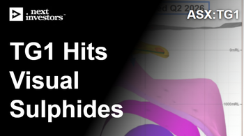 TG1 hits visual sulphides in first drill hole