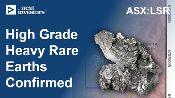 LSR: high grade, heavy rare earths PLUS result of first drill into never-before-drilled copper project in a few weeks...