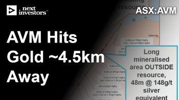 AVM hits gold ~4.5km away from Happy Valley deposit in Victoria.