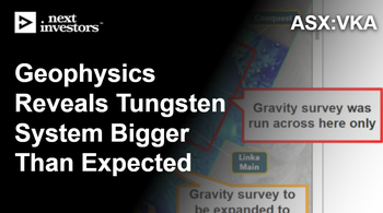 VKA geophysics reveals its US tungsten system is much bigger than expected