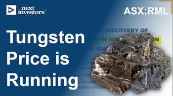 RML: Tungsten price running. High grade tungsten sitting in stockpiles. Plus gold drilling in May.