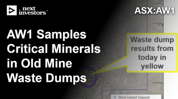AW1 samples critical minerals in old mine waste dumps at US project