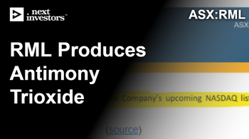 RML produces antimony trioxide from Fast-41 status project in the US