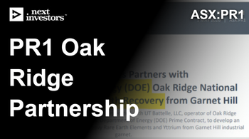PR1 partners with Oak Ridge National Laboratory on rare earth recovery from Garnet Hill