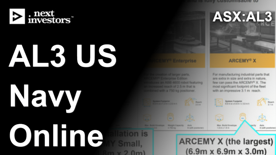 AL3’s first portable 3D printing system now online at a US Navy facility