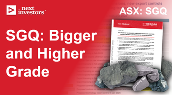SGQ: 155% increase, higher grade. Now for the share price to catch up to its bigger peers...
