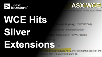 WCE hits extensions to the high grade Elizabeth Hill silver mine