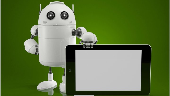 bigstock-Robot-With-Tablet-Computer-48070220