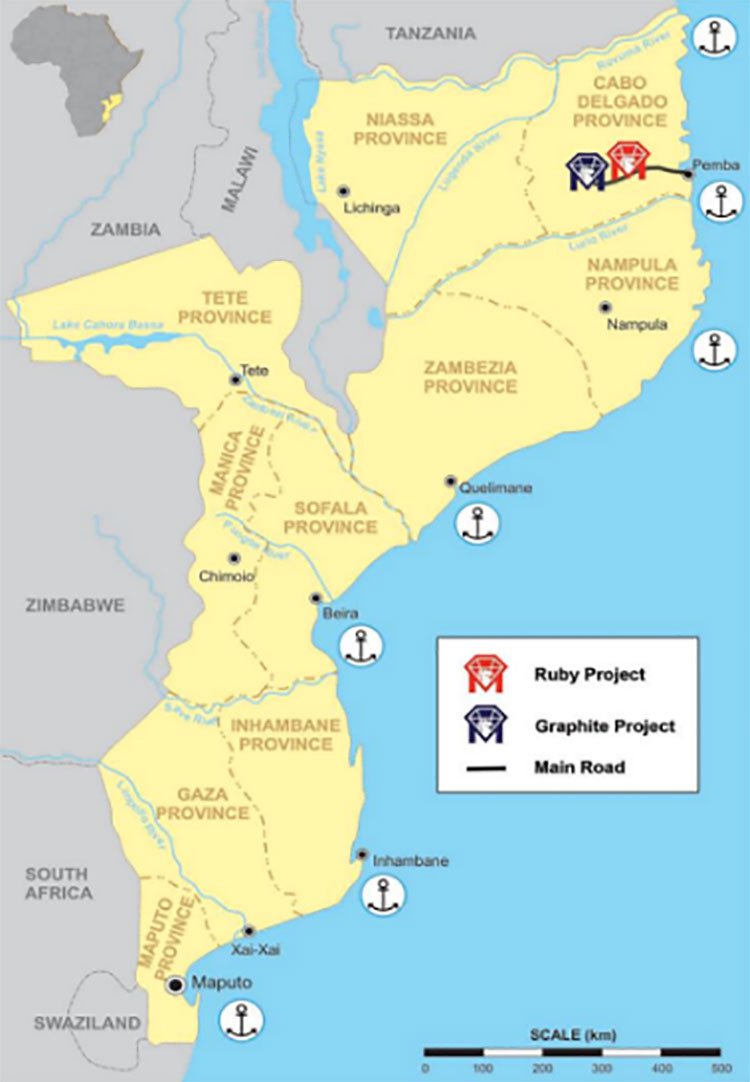 Mozambique Montepuez ruby project