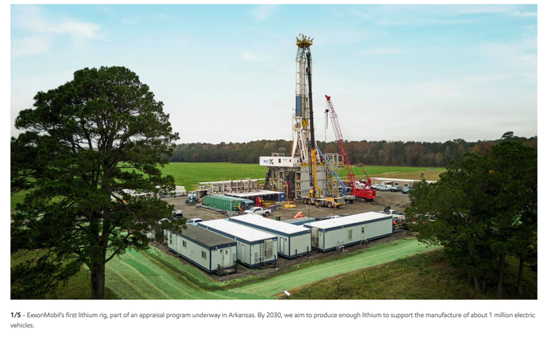 Exxon first lithium rig