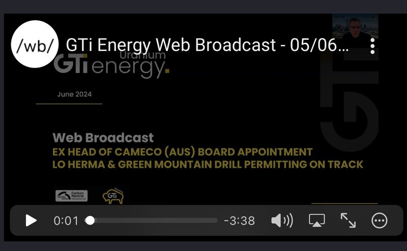 GTi Energy Web Broadcast