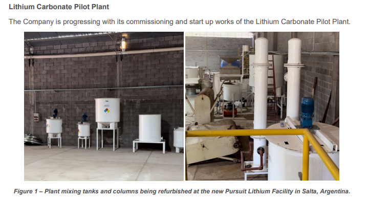 PUR Lithium carbonate pilot plant