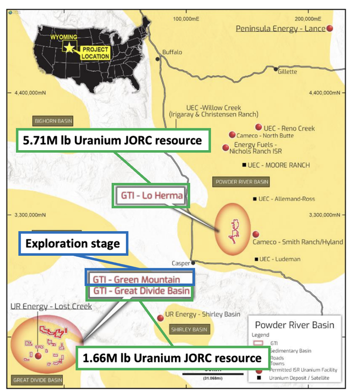 GTR Uranium JORC Resource