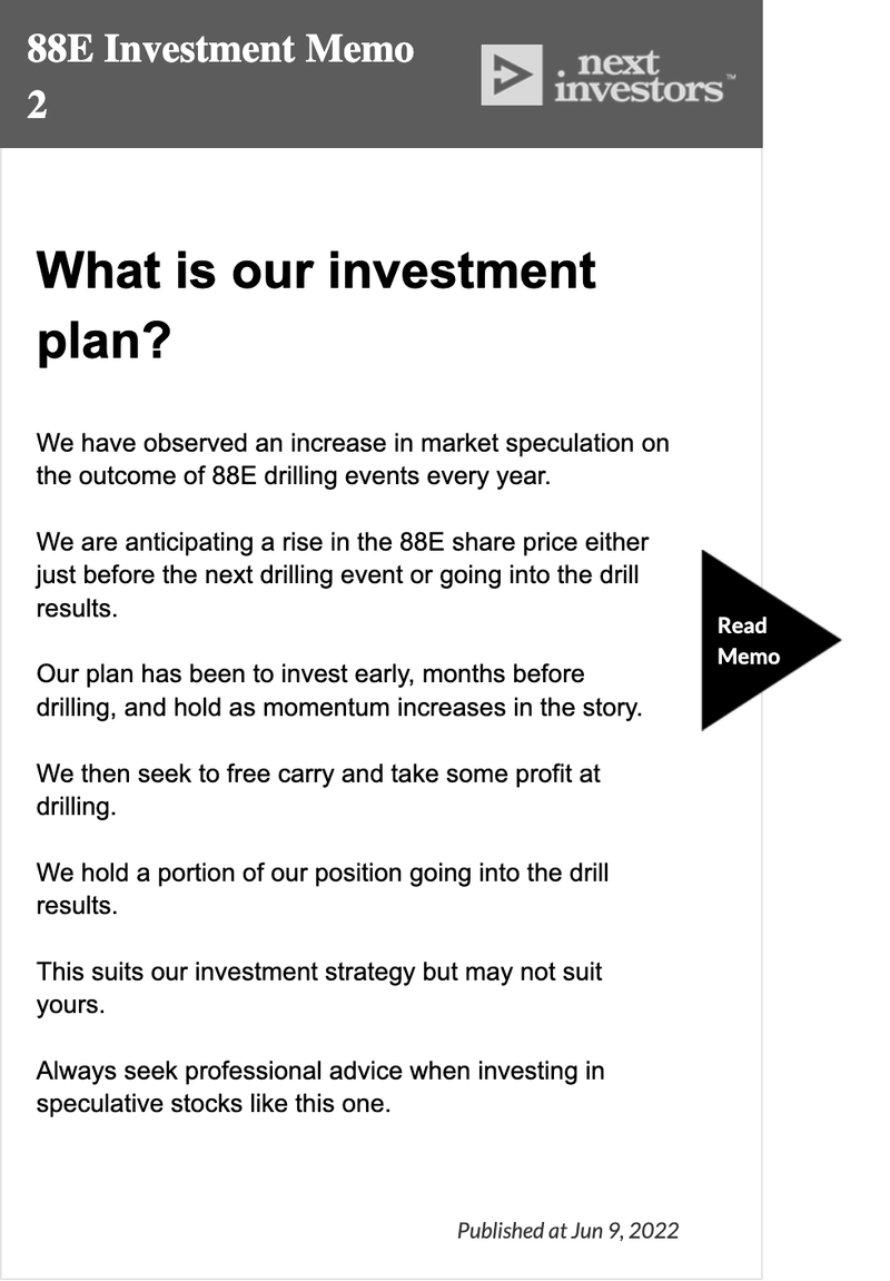 88E Investment Strategy