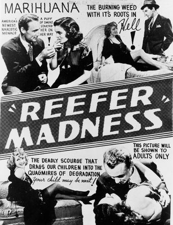Original poster for Reefer Madness: "America's newest narcotic menace"