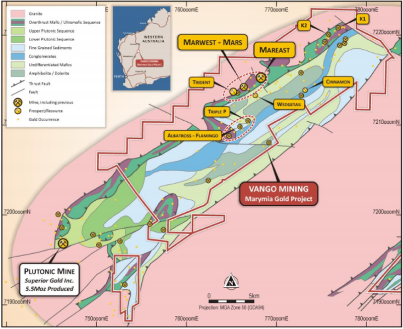 The very high‐grade Trident gold resource is open beyond the one kilometre strike length. 